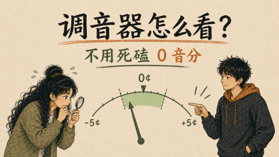 调音器怎么看才算准？必须调到 0 音分吗