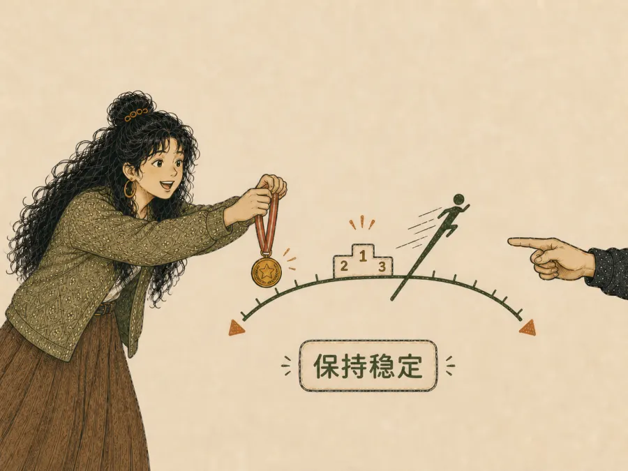 调音器指针路过中心但仍需保持稳定