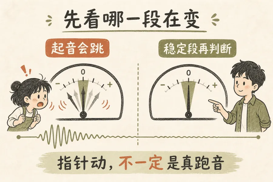 起音跳动和稳定段偏移不是一回事