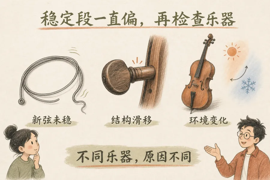 真实跑音的常见检查方向